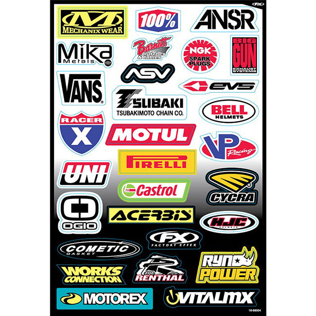 Factory Effex Sponsor Kit Sticker Kit - C - 480mm x 330mm