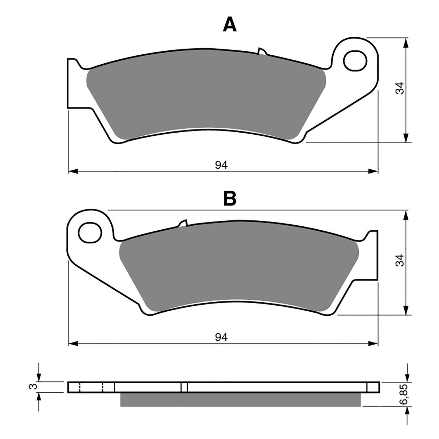 Goldfren Brake Pads : 041/K5 : Sintered : Honda : Suzuki : Yamaha