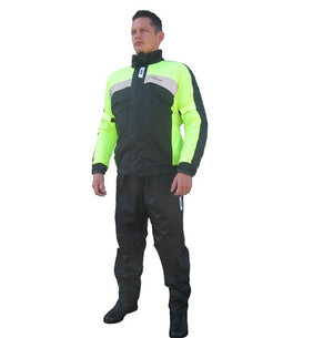 Givi : 4X-Large Rain Suit : 2 Piece : Black/Yellow