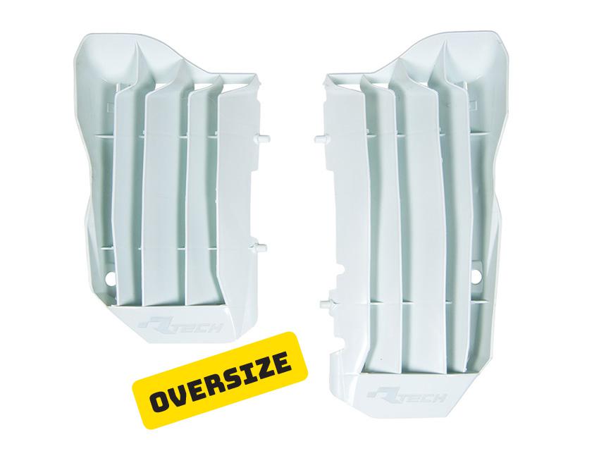 Rtech Oversize Radiator Louvres - Honda CRF450R CRF450RX 17-20 - White