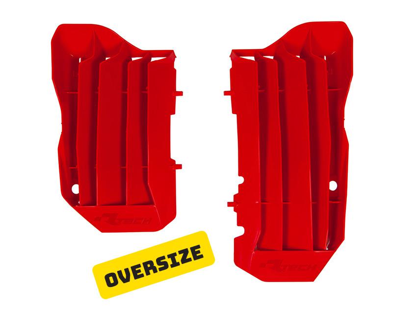 Rtech Oversize Radiator Louvres - Honda CRF450R CRF450RX - RED
