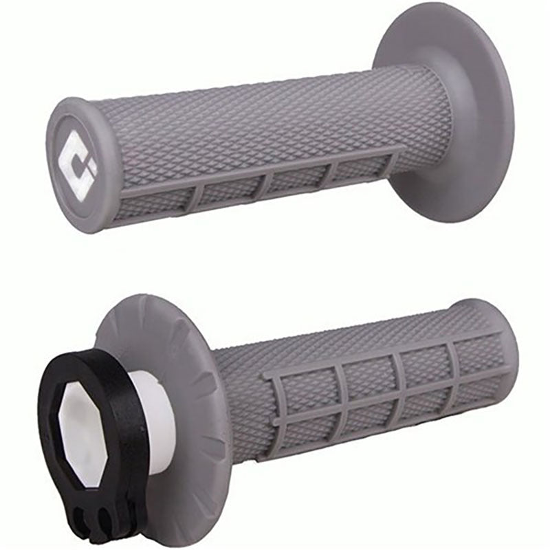 ODI Lock On Grips - 1/2 Waffle - Grey - 2 & 4 Stroke