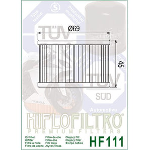 Hiflo HF111 Oil Filter - Honda