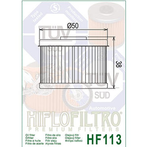 Hiflo HF113 Oil Filter - Honda Kawasaki Suzuki