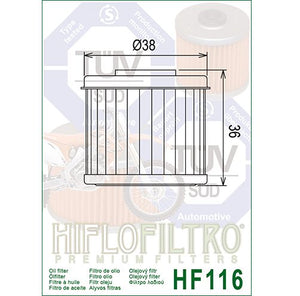 Hiflo : HF116 : Honda CRF - Husqvarna : Oil Filter