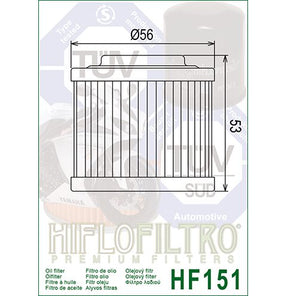 Hiflo HF151 Oil Filter - Aprilia BMW Husqvarna