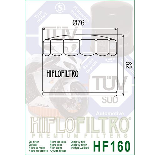 Hiflo : HF160 : BMW Husqvarna : Oil Filter