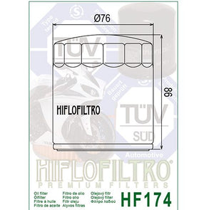 Hiflo : HF174B : V-Rod Harley Davidson : Black Oil Filter