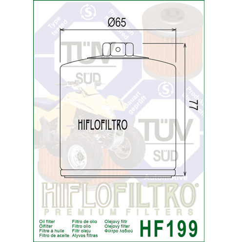 Hiflo : HF199 : Indian Polaris : Oil Filter