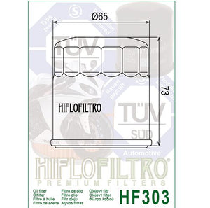 Hiflo : HF303 : Honda Kawasaki Polaris Victory Yamaha : Oil Filter