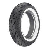 Dunlop 170/80-15 K555 Rear Cruiser Tyre - 77H Bias TL - White Wall