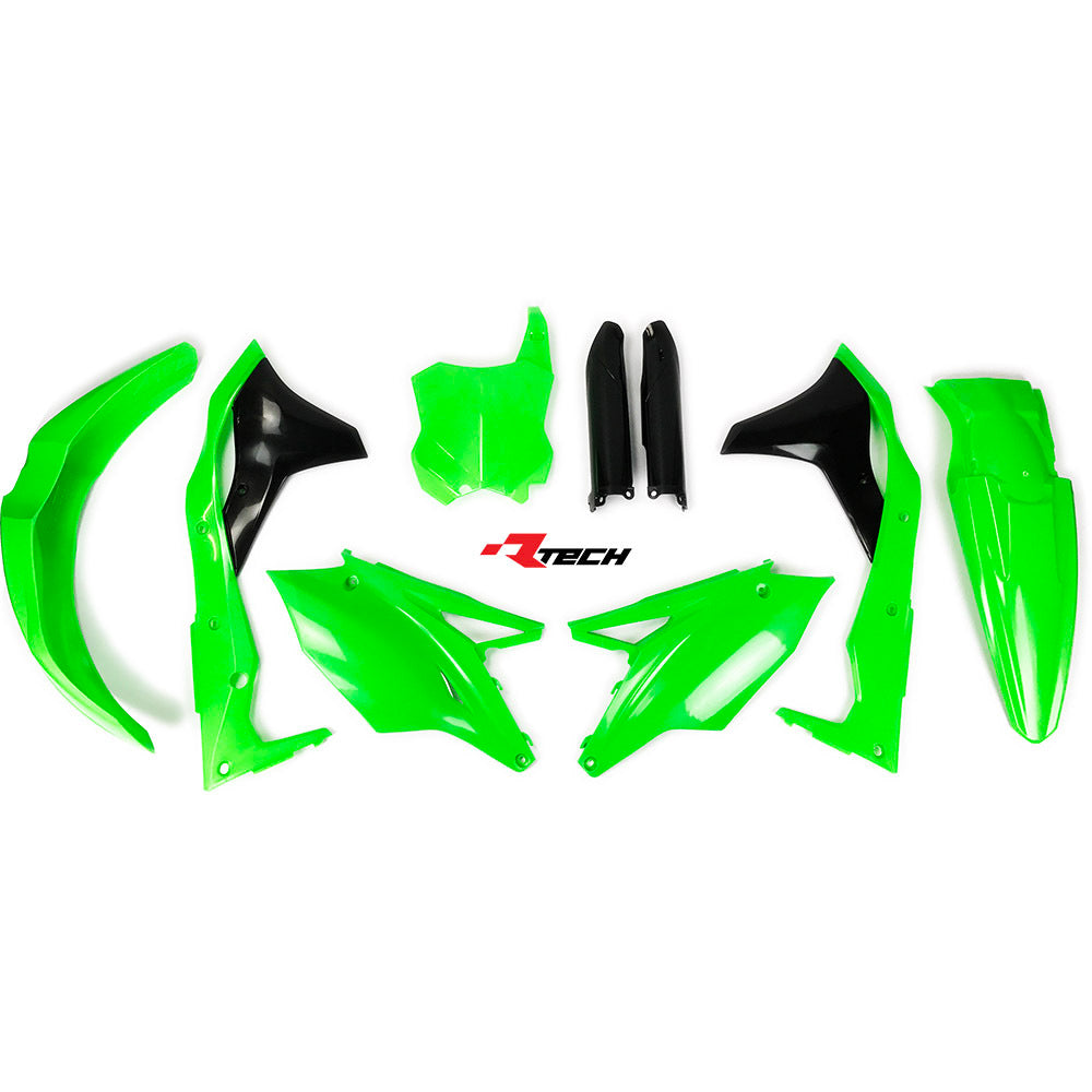 Rtech Plastic Kit - Kawasaki KX250F 17-20 - Neon Green