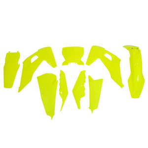 Rtech Plastic Kit - Husqvarna FC FX TC TX 125-450 19-22 - Neon Yellow