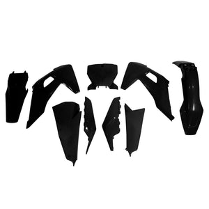 Rtech Plastic Kit - Husqvarna FC FX TC TX 125-450 19-22 - Black