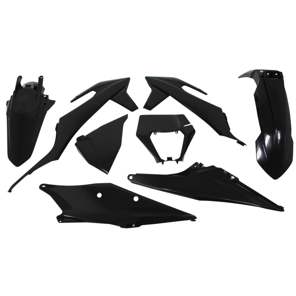 Rtech Plastic Kit - KTM 150-500 EXC EXCF 20-23 - Black