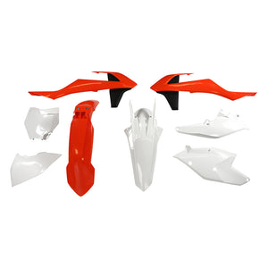 Rtech Plastic Kit - KTM SX SXF XC XCF XCW 16-18 - Orange White