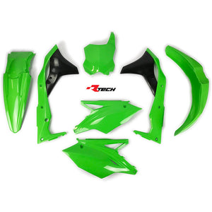 Rtech Plastic Kit - Kawasaki KX250F 17-20 - KX Green Black