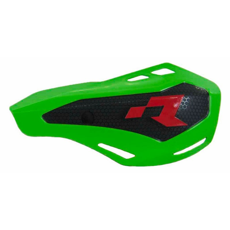 HANDGUARDS RTECH HP1 DURABLE LIGHT & VENTILATED 2 MOUNTING KITS MOUNTS TO HANDLEBARS OR LEVERS GREEN