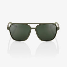 Load image into Gallery viewer, 100% Kasia Soft Tact Army Green - Grey/Green Lens Sunglasses