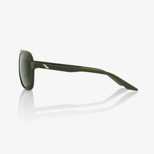 Load image into Gallery viewer, 100% Kasia Soft Tact Army Green - Grey/Green Lens Sunglasses