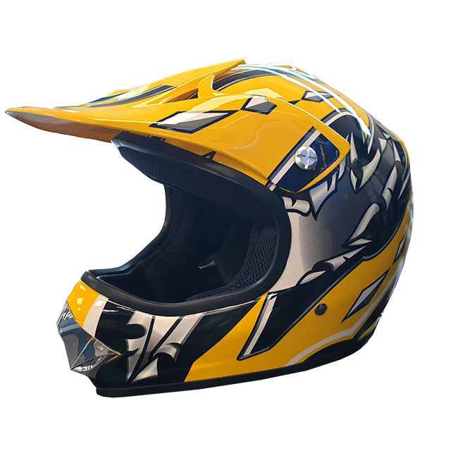 Kylin : Youth Small : MX Helmet : Yellow