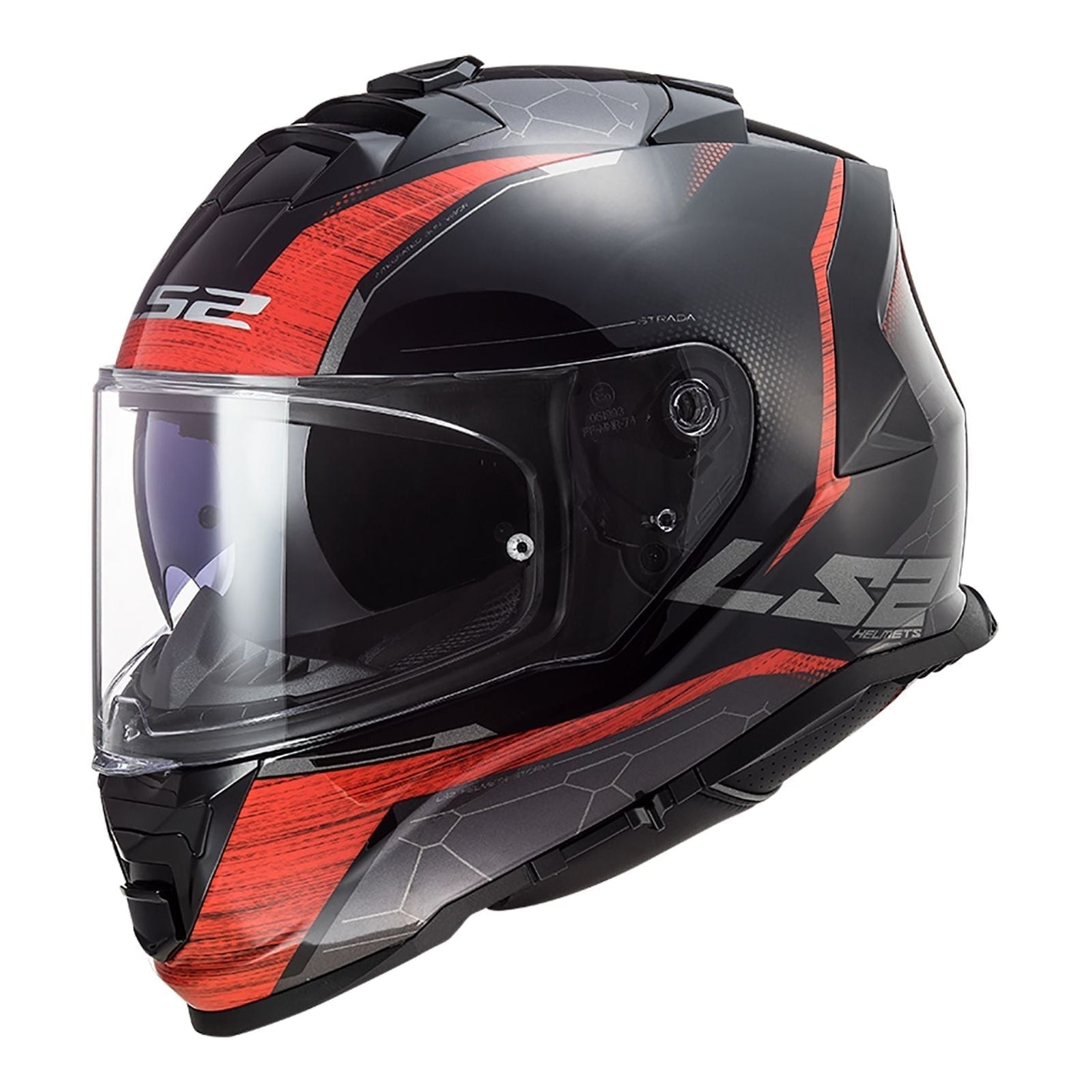 LS2 : 2X-Large : Storm Helmet : Classy Black/Red