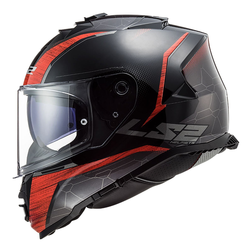 LS2 : Small : Storm Helmet : Classy Black/Red