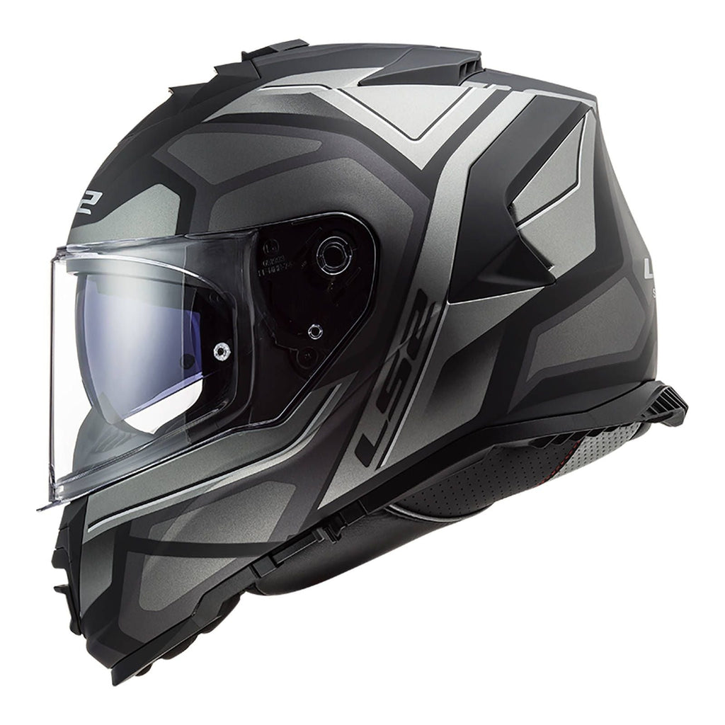 LS2 : Medium : Storm Helmet : Faster Matt Black/Titanium