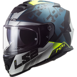 LS2 : 2X-Large : Storm Helmet : Sprinter Matt Black Silver Cobalt