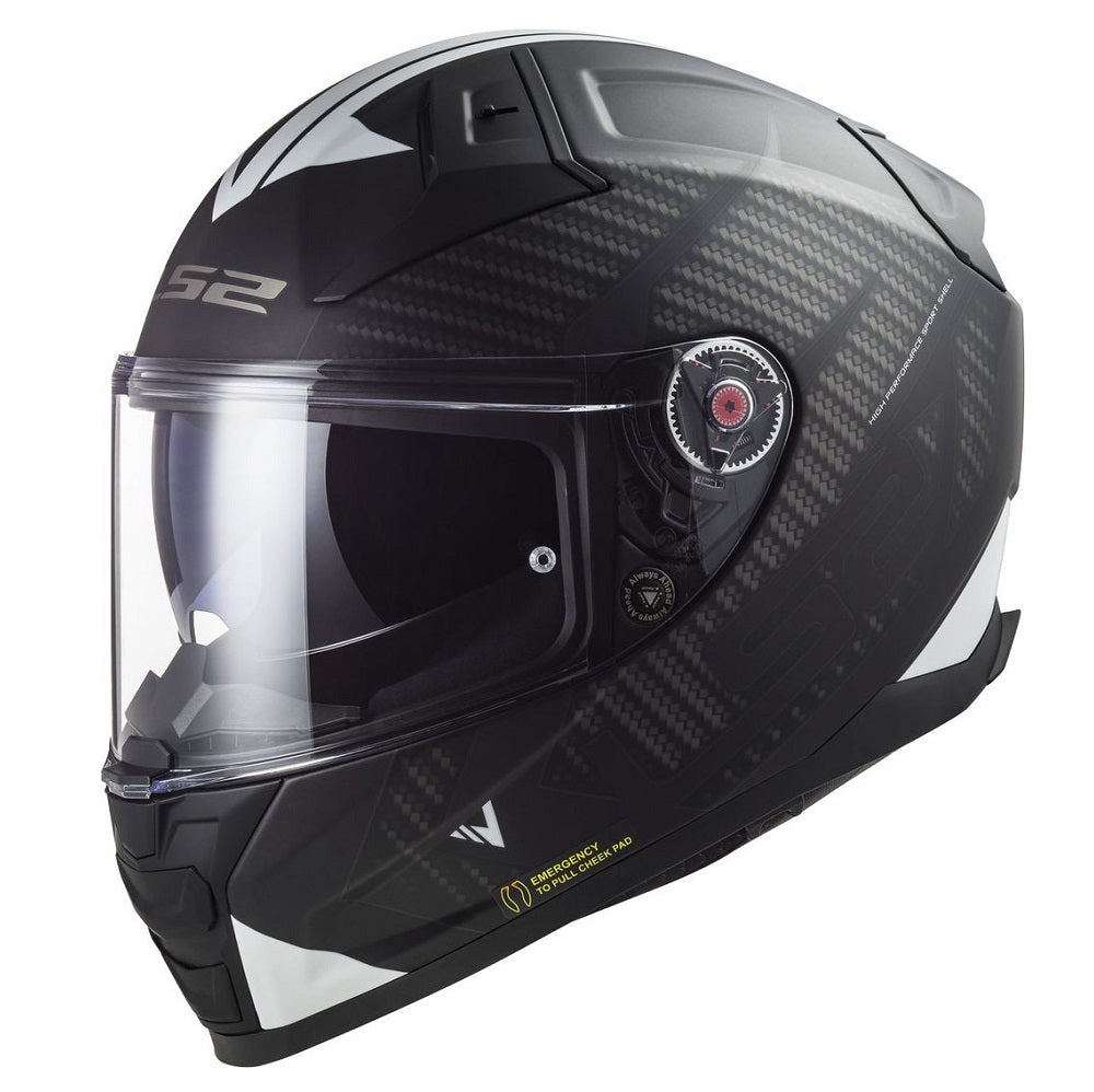 LS2 Large Vector 2 Helmet - Splitter Black/White