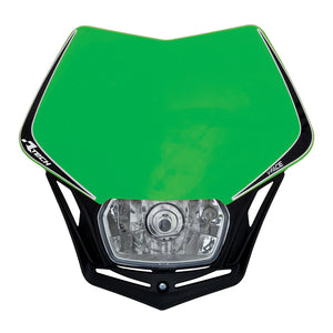 Rtech Universal V-Face Enduro Headlight - Black Green