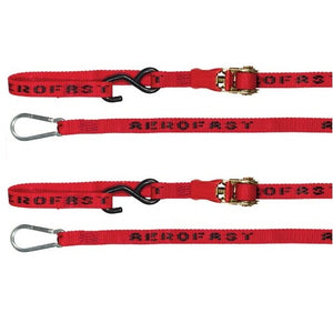Aerofast 25mm Ratchet Tiedowns : Motorcycle : Pair : Black