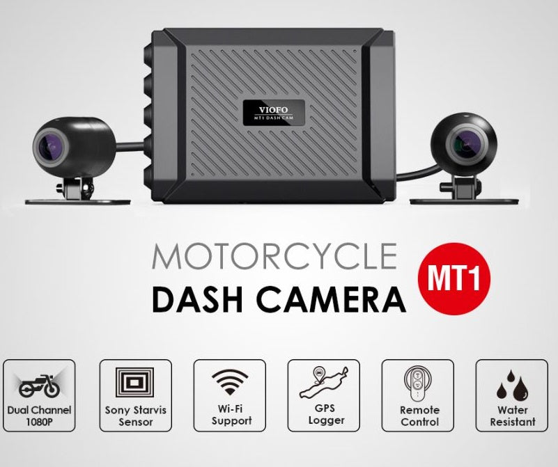 Viofo MT1 Motorcycle 1080p Dashcam - Wifi - Dual Channel