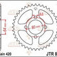 *SPROCKET REAR PSYCHIC YAMAHA PW80 82-06 TTR90 00-07 TTR110 08-21