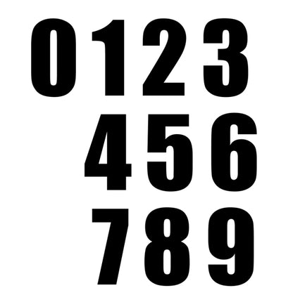 101 Race Numbers 6" Black