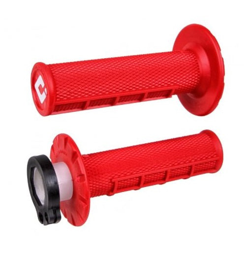 ODI Lock On Grips - 1/2 Waffle - Red - 2 & 4 Stroke