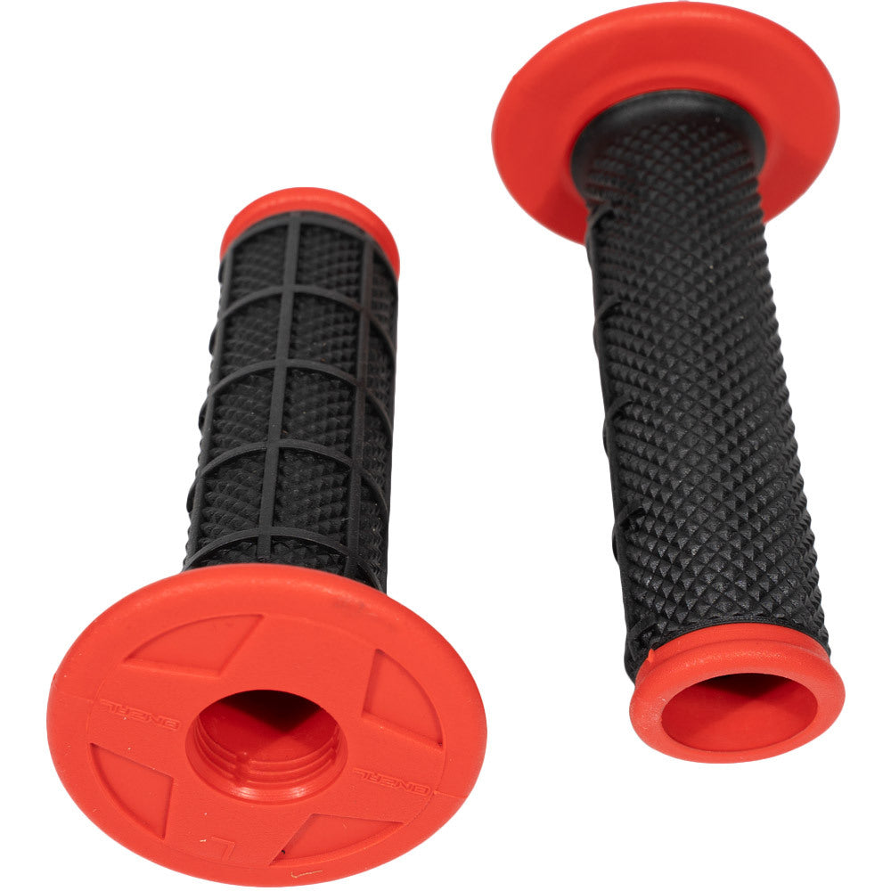 Oneal MX Pro Grips Half Waffle - Open End - Black/Red