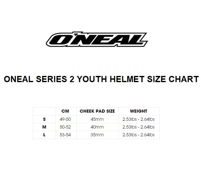 Oneal Youth Small 2S GLITCH MX Helmet - Black/White