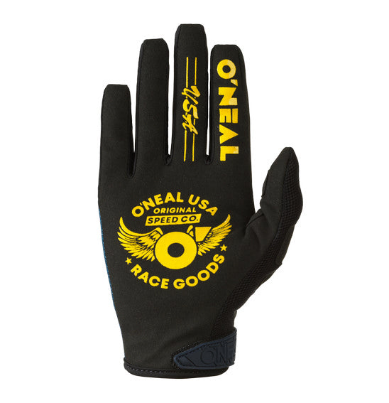 Oneal Mayhem Adult MX Gloves - Bullet Blue/Yellow