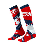 Oneal Adult Pro MX Stars Sock - Red/Blue