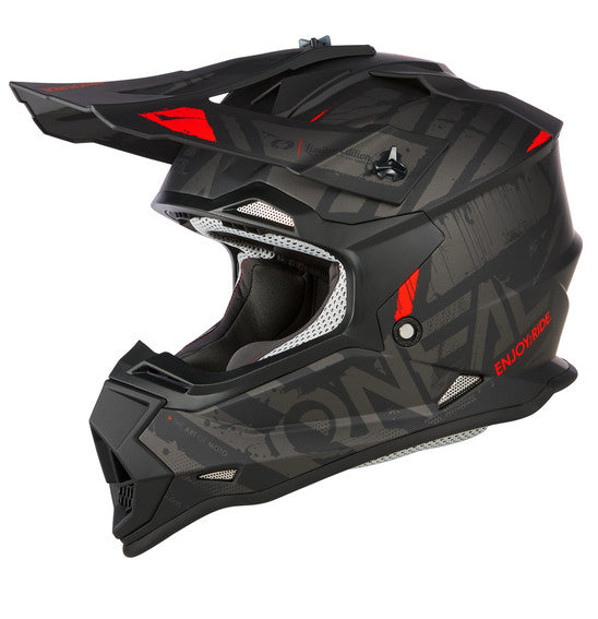 Oneal Adult 2X-Large S2 MX Helmet - Glitch Black Grey