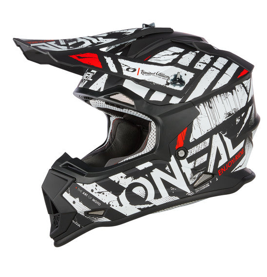 Oneal Adult 2X-Large MX Helmet - Glitch Black White