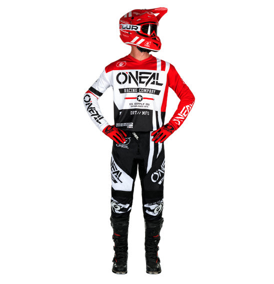 Oneal Youth Element MX Pants - Warhawk V24 Black/White/Red