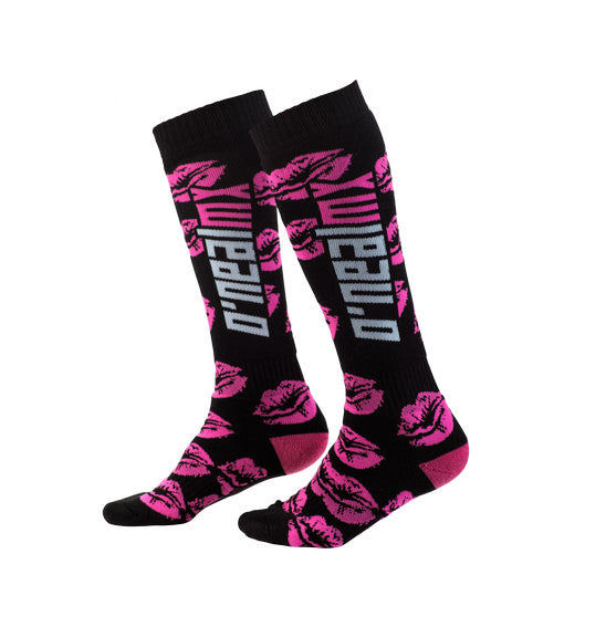 Oneal Adult Pro MX XOXO Sock - Pink/Black