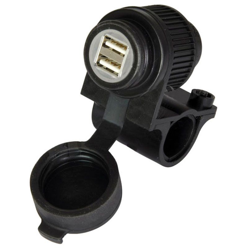 Oxford USB Dual Handlebar Mount Socket - Weatherproof