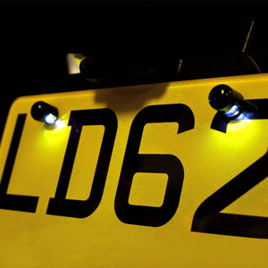 LED Number Plate Bolts : 17x12 Black : Pair