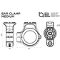 Quad Lock 360 Bar Clamp - Medium