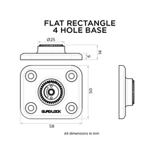 Load image into Gallery viewer, Quad Lock 360 - Flat Rectangle 4-Hole Base
