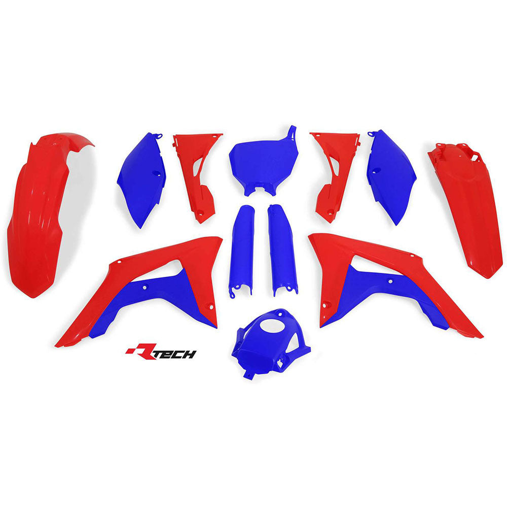 Rtech Plastic Kit - Honda CRF450R 17-18 CRF250R 18 - Limited Edition Red Blue