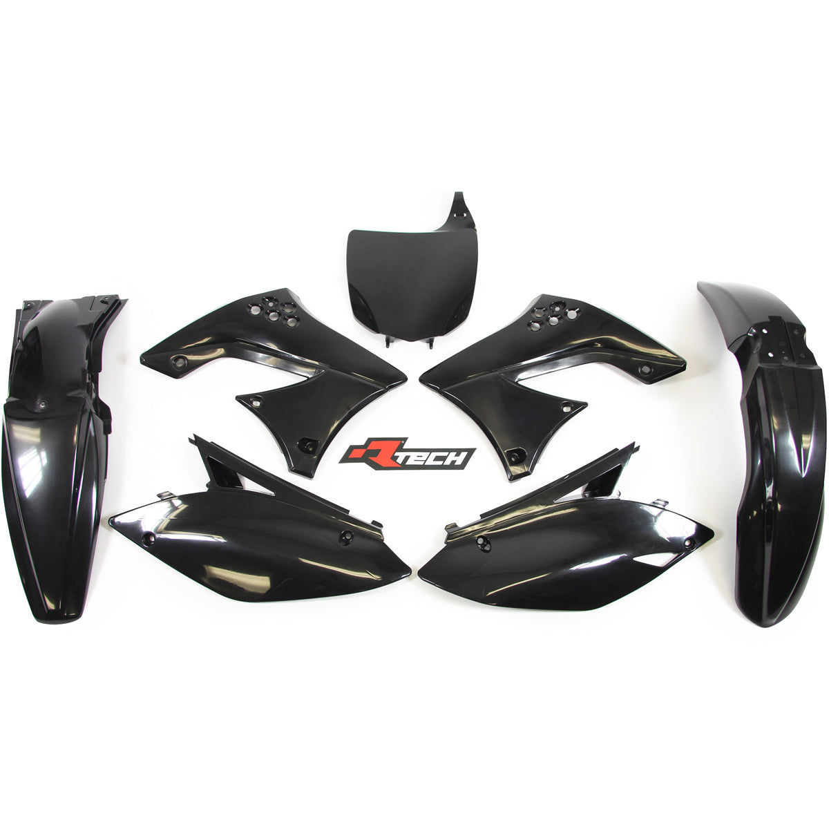 Rtech Plastic Kit - Kawasaki KX450F 09-11 - Black